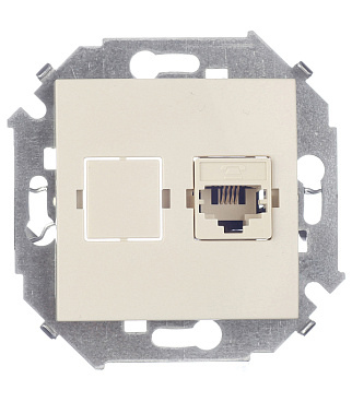 Розетка телефонная Simon 15 встраиваемая слоновая кость RJ11 (1591480-031)