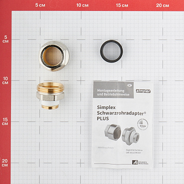 Адаптер трубный Simplex Plus 1/2 х G 1/2 НР для стальных труб (F13078)