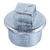 Заглушка Gebo Platinum (290-6V) 1 НР(ш) чугунная оцинкованная