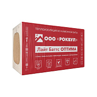 Утеплитель Роквул Лайт Баттс Оптима 100х600х1000 мм 3 кв.м