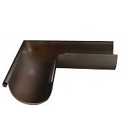 Угол желоба Grand Line металлический внешний d125 мм 90° темно-коричневый RR 32
