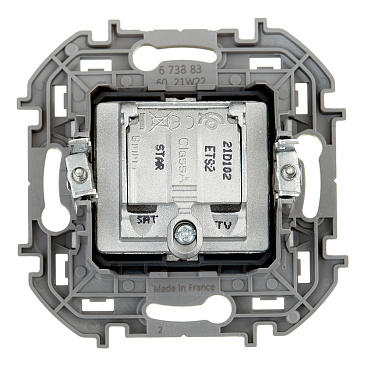Розетка телевизионная Legrand Inspiria встраиваемая антрацит TV-SAT (673883)