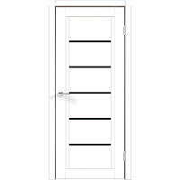 Дверь межкомнатная Next 1 600х2000 мм ПВХ эмалит белая со стеклом с замком