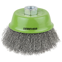 Корщетка для УШМ и УПМ Debever мягкая чашеобразная d100 мм М14 сталь