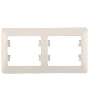 Рамка Systeme Electric Glossa двухместная бежевая (GSL000202)