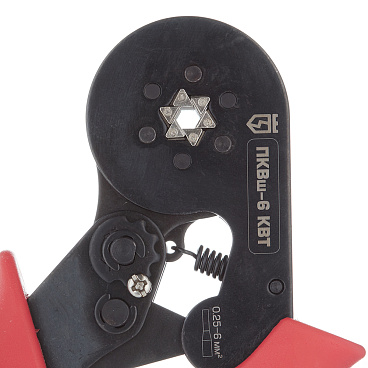 Пресс-клещи КВТ ПКВш-6 для обжима втулочных наконечников 0,25-6 кв.мм (74593)