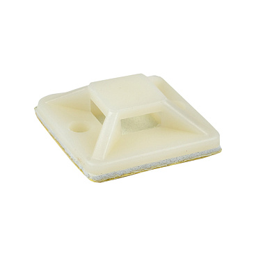 Площадка для крепления стяжек EKF PROxima 25х25 мм самоклеящаяся белая (100 шт.) (plc-25х25)