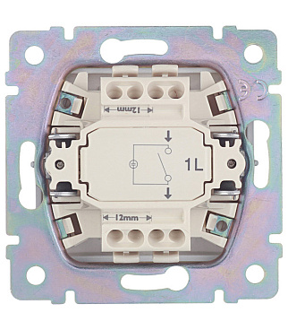 Выключатель Legrand Valena одноклавишный встраиваемый алюминий с подсветкой (694340)