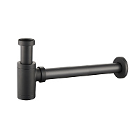 Сифон для раковины Tokito 1 1/4х50 мм без выпуска с соединением 32 мм черный (TOK-SHI-L32BL)