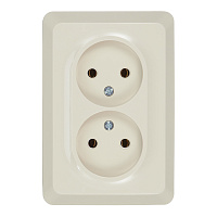 Розетка Systeme Electric Этюд накладная кремовая (PA16-105K)