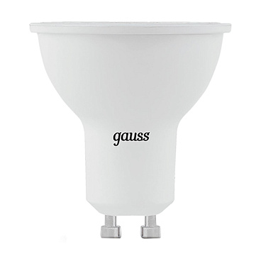 Лампа светодиодная Gauss GU10 4100К 7 Вт 630 Лм 150-265 В рефлектор MR16 матовая (10 шт.)
