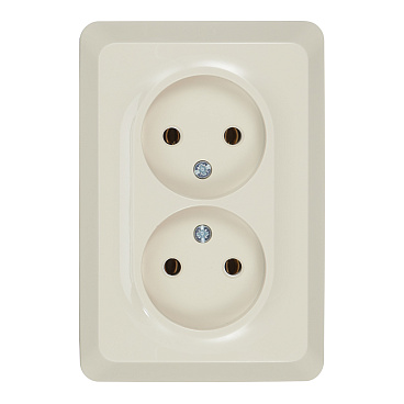 Розетка Systeme Electric Этюд накладная кремовая (PA16-105K)