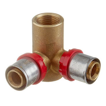 Водорозетка Tiemme двухплоскостная 20(пресс) х 1/2 ВР(г)