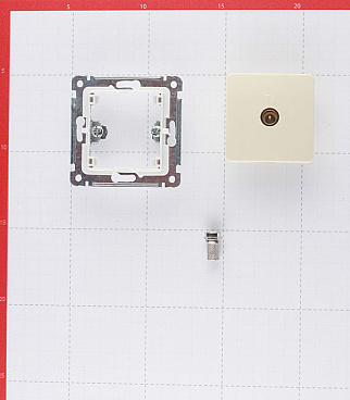 Розетка телевизионная Hegel Master встраиваемая слоновая кость (РСТВ-401-01)