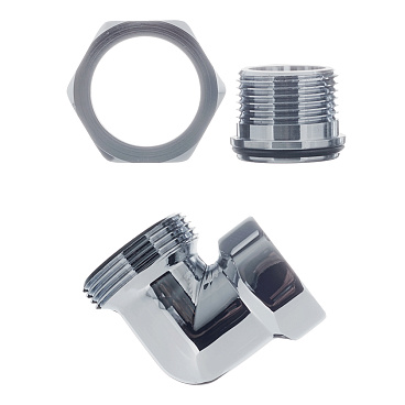 Американка угловая 1 ВР(г) х 1 НР(ш) хром латунная