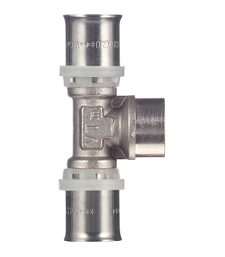 Тройник VALTEC (VTm.232.N.200420) 20(пресс) х 1/2 ВР(г) х 20(пресс)
