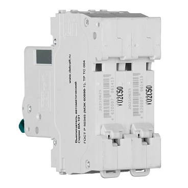 Автоматический выключатель модульный Dekraft ВА-101 2P 50А тип C 4,5 кА 220 В (11071DEK)