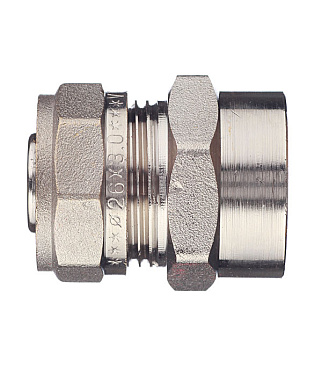 Соединитель прямой VALTEC (VTm.302.N.002606) 26 обж(ц) х 1 ВР(г)