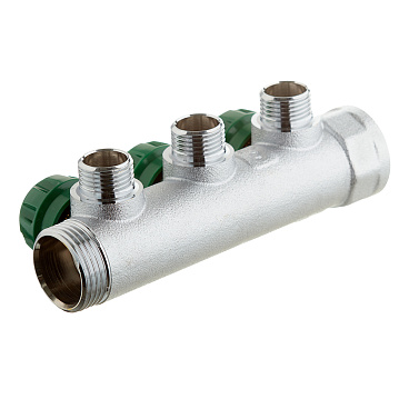 Коллектор Stout 1 ВР(г) х 3 выхода 1/2 НР(ш) х 1 НР(ш) регулирующий (SMB-6850-011203)