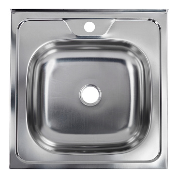 Мойка для кухни Ukinox Nord 50х50х13 см накладная сталь (Nr 500х500 0,4)