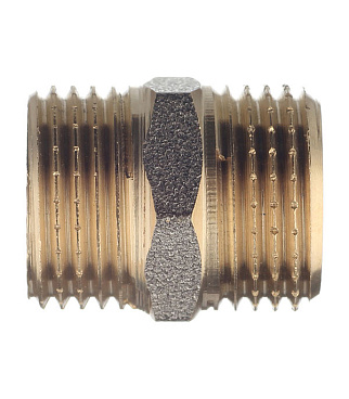 Ниппель 1/2 НР(ш) х 1/2 НР(ш) латунный