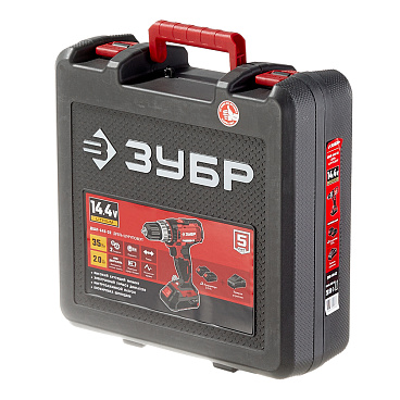 Дрель-шуруповерт аккумуляторная Зубр ДШЛ-145-22 14,4 В 2 Ач Li-Ion 2 АКБ и ЗУ