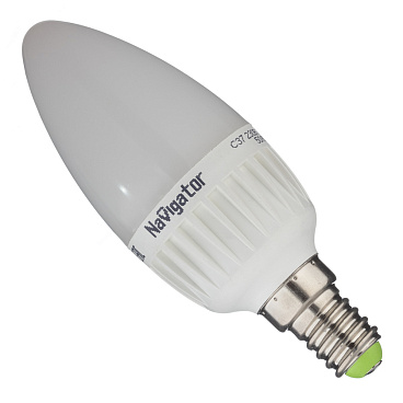 Лампа светодиодная Navigator E14  2700К 7 Вт 220 В свеча матовая диммируемая