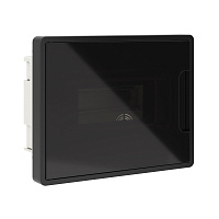 Щит распределительный встраиваемый DKC Frame ЩРВ-П пластиковый IP40 224х181х100 мм 8 модулей черная дверь (F08B1BDDIY)