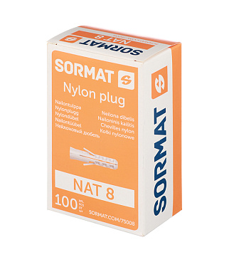 Дюбель распорный Sormat NAT 8x40 мм нейлон (100 шт.)