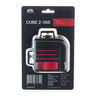 Уровень лазерный Ada Cube 2-360 Basic Edition (А00447)
