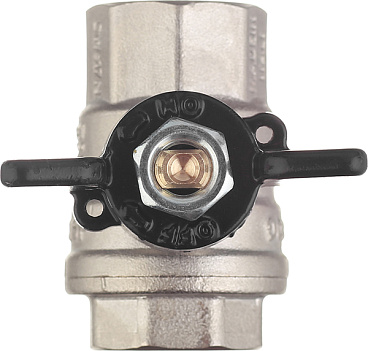 Кран шаровой латунный Bugatti 1/2 ВР(г) х 1/2 ВР(г) бабочка прямой (03020181)