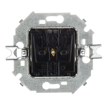 Розетка Simon 15 встраиваемая белая со шторками (1591444-030)