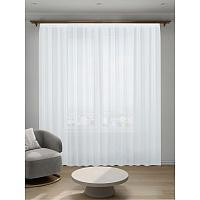 Тюль вуаль белый 500х280 см Decofest Марио с утяжелителем (153.732)