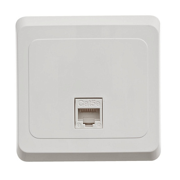 Розетка компьютерная Systeme Electric Этюд встраиваемая белая RJ45 (KOMC-001B)