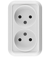 Розетка Makel Siva Ustu накладная белая (45117)