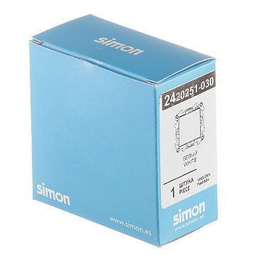 Переключатель Simon 24 Harmonie одноклавишный встраиваемый белый (2420251-030)