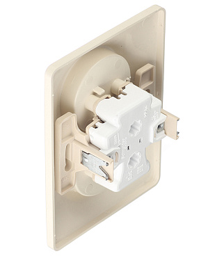 Розетка Systeme Electric Glossa встраиваемая бежевая (GSL000220)