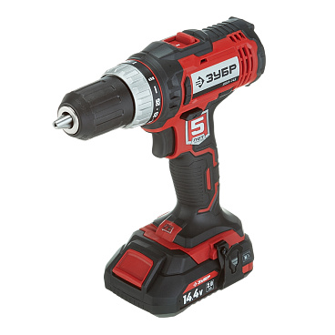 Дрель-шуруповерт аккумуляторная Зубр ДШЛ-145-22 14,4 В 2 Ач Li-Ion 2 АКБ и ЗУ