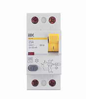 УЗО IEK Karat ВД1-63 25А 1P+N тип AC 30 мА 4,5 кА (MDV10-2-025-030)