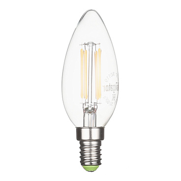 Лампа светодиодная филаментная Navigator E14  2700К 6 Вт 650 Лм 220 В свеча прозрачная