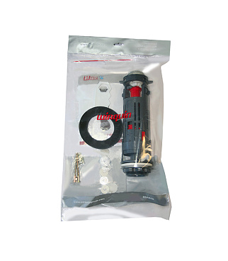 Клапан сливной Wirquin One двухрежимный кнопка пластик хром (10975009)