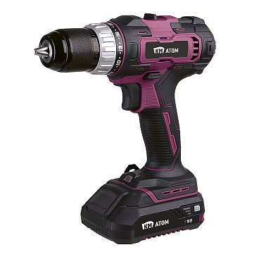 Дрель-шуруповерт аккумуляторная КМ АТОМ 18 В 2 Ач Li-Ion 2 АКБ и ЗУ (CD-181/2 KIT)