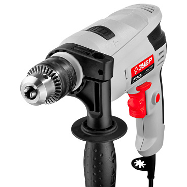 Дрель сетевая ударная Зубр ДУ-710 ЭРМ2 710 Вт ключевой патрон