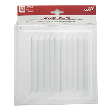 Решетка вентиляционная стальная Era 200х200 мм с сеткой белая