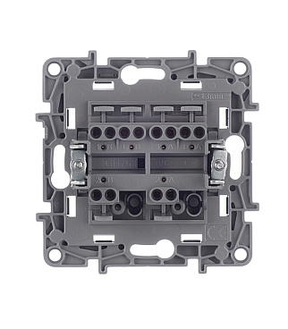 Переключатель Legrand Etika двухклавишный встраиваемый антрацит (672612)