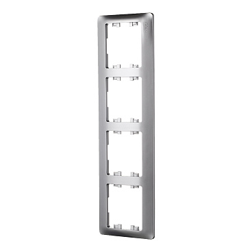 Рамка Systeme Electric Glossa четырехместная алюминий (GSL000304)