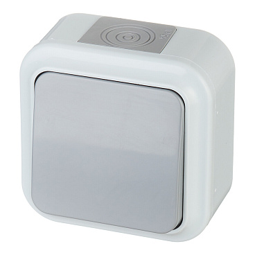 Выключатель Svet одноклавишный накладной серый (EV 0366-5515)