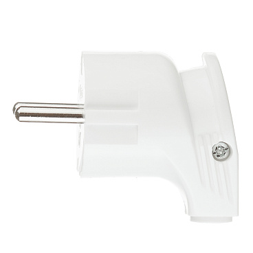 Вилка угловая с заземлением 16 А 220-250 В Navigator белая (613628/)