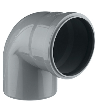 Отвод Ostendorf HTB d110 мм 87° пластиковый для внутренней канализации (115140)