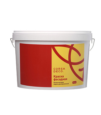 Краска фасадная Corsa Deco акриловая белая 14 кг
